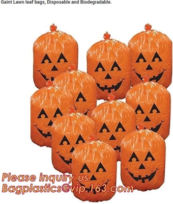 halloween pumpkin bag/ Halloween ghost leaf bags / large halloween gift bag,Garden Halloween Leaf Bags Giant Pumpkin Law