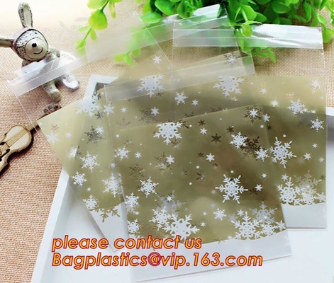 professional design cute santa deer elk christmas opp cookie bags, moisture proof opp cookies bag,Merry Christmas 50 Pcs