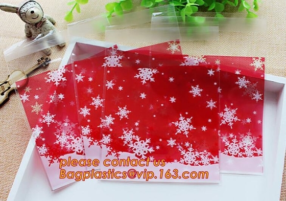 cone shape custom print clear plastic christmas candy bag,cone shaped clear candy treat opp bag,Various Styles Christmas