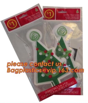 Clear Cello Bags Adhesive - 1.4 mils Thick Self Sealing OPP Plastic Bags for Bakery Cookies Christmas Halloween Party