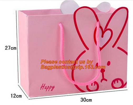 Jewelry paper bag,Special handle design,paper bag,Fashion gift paper bag with ribbon handle,Promotional paper bags, prom