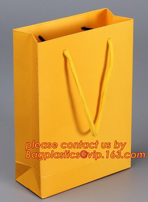 white craft paper rope handle paper shopping bags wholesale, high quality retail foldable hard cardboard paper shopping