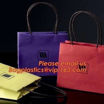 luxury paper shopping bag for jewellry, twist handle luxury print fancy brown kraft art paper carrier bag wholesale