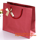 recycle custom full color luxury paper carrier bag,Luxury brown kraft paper bag red wine bottle gift paper carrier bag