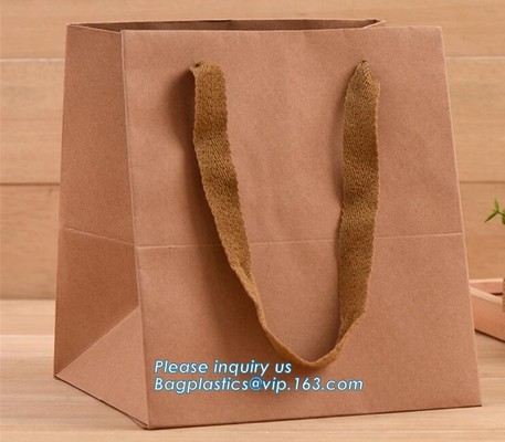 Manufacturer Shopping White Kraft Paper Carrier Bag,Luxury recycled custom printing logo shopping pack paper bag, packag
