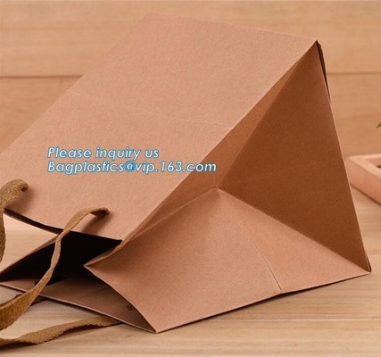 Manufacturer Shopping White Kraft Paper Carrier Bag,Luxury recycled custom printing logo shopping pack paper bag, packag