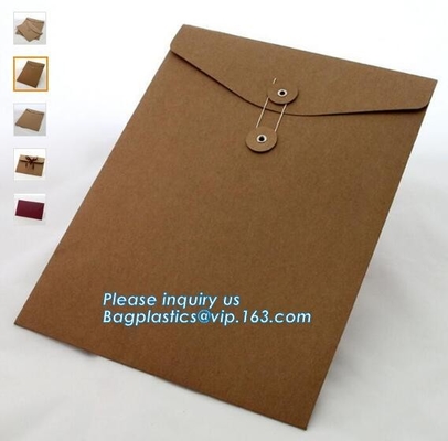 Customized logo paper envelope for plastic card from China supplier,Customized Kraft Paper Antique Envelop Mailer Envelo