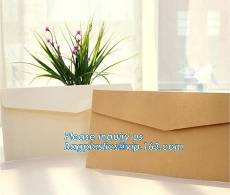 A5 brown kraft paper material envelop for gift packaging,Custom Printing Half Transparent Tracing Paper Envelope, bageas