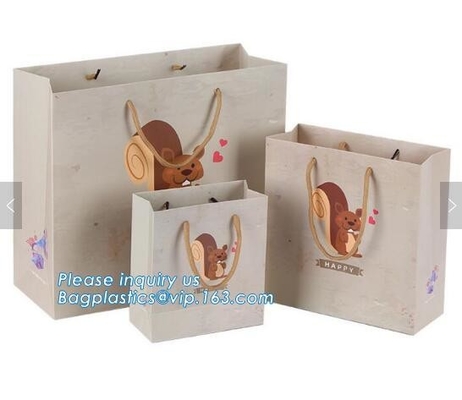 Luxury customized white paper shopping bag with handle,carrier bags,shopping bag with ribbon handle for gift packaging