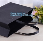 Luxury wedding paper gift candy carrier bag with ribbon handle,Eco-friendly custom printing luxury paper wine carrier ba
