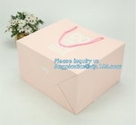 printed pink paper shopping gift bag with bow,Wholesale Logo Printed Retail Custom Luxury Paper Shopping Bag With Logo