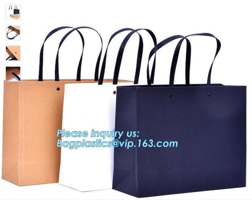 custom made high quality luxury logo gold foil full color printed carrier bags with eyelet,carrier bag for taking noodle