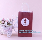 Luxury fashion customized ribbon handle black white gift paper shopping bag,Grey Rope Handled Wine glass Carrier bag wit