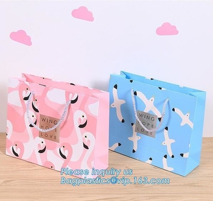 Luxury Custom Printing Unique Large Shopping Carrier Personalised Gift Paper Bags With PP Rope Handle, bagease, package