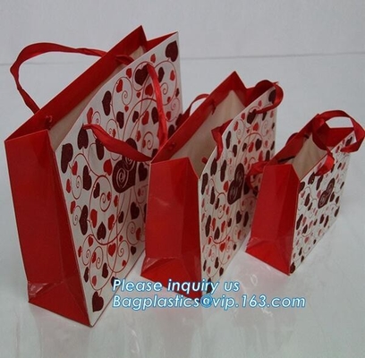 Waterproof Luxury Christmas Raw Materials Of Making Paper Carrier Gift Bag with Twisted Handle，Factory Promotional Small