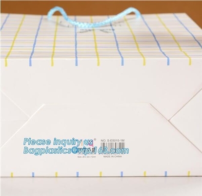 carrier bags with Spot UV, luxury retail gift bags with lamination,Fancy Customized 2 Colors Printed Luxury Paper Shoppi