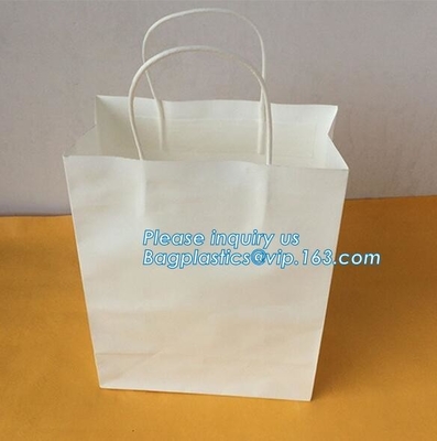 250gsm paper Custom Printed Luxury Gift Shopping bag with bow for gift package,Wholesale Kraft Food Packaging Bags, pack