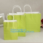 brown kraft carrier gift paper bag with twisted handle,elegant paper carrier bag with black logo printing, bagease pack