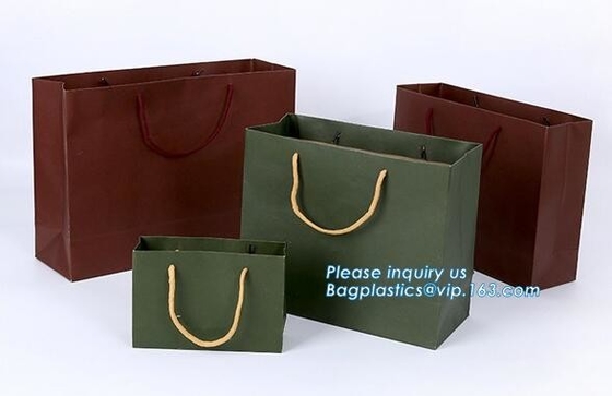 Custom Luxury ribbon satin finish paper carrier bags with rope handles and ribbon bow fastener,Brand Lager Paper Carrier