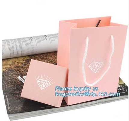 Luxury Rope Handle Laminated Paper Carrier Bags,brand Luxury laminated manila carrier paper hand bag, bagplastics, bagea