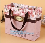 Manufacturer hot sale cheap custom paper bag luxury kraft paper bag,pure color special paper flower bag with ribbons han