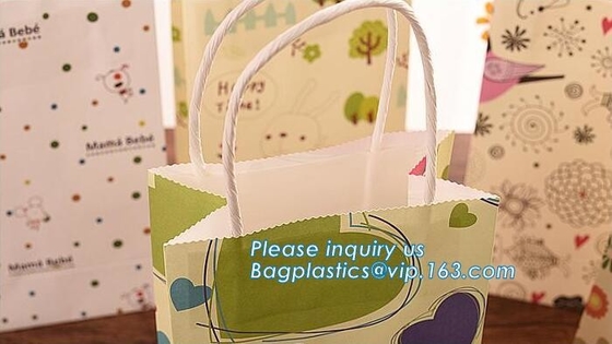 Luxury Card Paper Hand Made Carrier Bags with cotton rope，Bespoke Luxury Carrier Bags，Kraft Takeaway Paper Carrier Bag