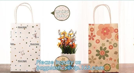 Luxury Card Paper Hand Made Carrier Bags with cotton rope，Bespoke Luxury Carrier Bags，Kraft Takeaway Paper Carrier Bag