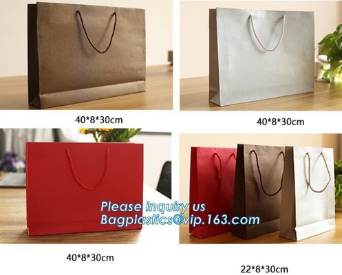 Luxury Recycled Printing Logo Shopping Pack Custom Paper Bag Shopping Bag With Logo,Carrier Ribbon Tie Gift Shopping Pap