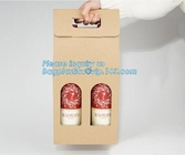 Bottle Bag Present Wine Bottle Gift Decorative Paper Bags with metal handle,Wine Packing Kraft Paper Bag with Twist Hand
