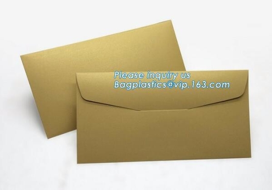 MAKE western style high quality gold foil gift envelope Matt black card paper envelope in A4 A5 B5 C5 C6 A3 size with cu