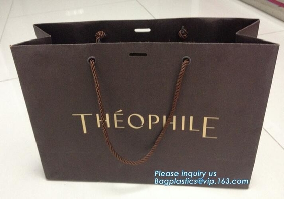 Fancy Shopping Paper Gift Bag packaging paper bag With Handles of packaging,Luxury Clothes paper carrier bag for packing