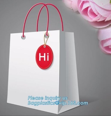 Fancy Shopping Paper Gift Bag packaging paper bag With Handles of packaging,Luxury Clothes paper carrier bag for packing
