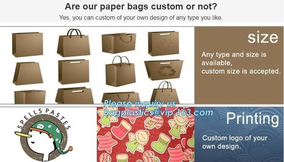 Luxury Customize Black gold embossed Logo made by 250gsm C1S Art Gift Shopping Paper Bag With Ribbon Bow Handles bagease