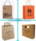 China Supplier Logo Printed Brown Kraft Paper Flower Carrier Gift Bag,Durable Kraft Paper Plant Carrier Flower Gift Bag