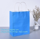 Design Luxury Brown Kraft Paper Shopping Bag With Handle,Customized Green Printed Paper Shopping Bag With Logo Custom
