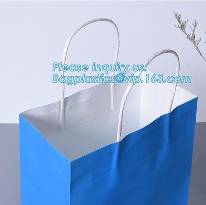 Design Luxury Brown Kraft Paper Shopping Bag With Handle,Customized Green Printed Paper Shopping Bag With Logo Custom