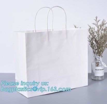 Eco Retail Packaging Recyclable Kraft Paper Gift Bags Natural Tote  Retail, Party, Craft, Gifts, Wedding, Recycled, Bus