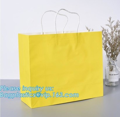 Eco Retail Packaging Recyclable Kraft Paper Gift Bags Natural Tote  Retail, Party, Craft, Gifts, Wedding, Recycled, Bus