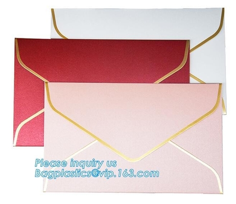 Custom Logo Private Label Brown Kraft Paper Envelope,Custom Made Own Logo Design Red Kraft Paper Letter Envelope Bagease