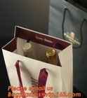 Gold Foil Stamp Hair Extension Eco Retail Packaging Wine Bags Bulk Kraft Paper Wine Gift Bags With Handles