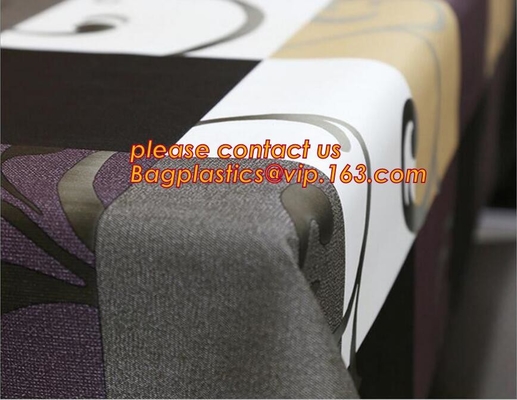 PVC European style square table cloth waterproof Oilproof non wash plastic pad plus velvet anti hot coffee tablecloth