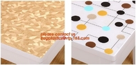 DIY Round PVC Table Cover Protector Desk Mat Table Cloth Pvc Transparent,stamping table cloth plaid PVC table cover