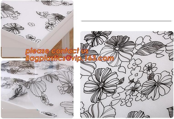 Custom transparent tablecloth soft plastic tablecloth waterproof and oil proof, PVC waterproof soft glass cloth mat Plas