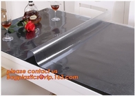 Custom transparent tablecloth soft plastic tablecloth waterproof and oil proof, PVC waterproof soft glass cloth mat Plas