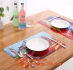 Amazon hot Crossweave Woven Non-slip Insulation PVC Placemat Washable Table Mats,Dining Decorative PVC Table Mats Table