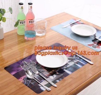 Promotional PP/PVC Placemat Table Mat With Good Quality,vinyl weven decorative PVC placemats recycled table mat,Silicon