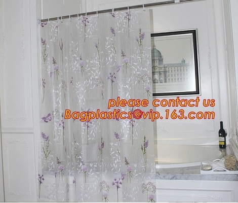 CAT'S EYE GRAIN GREEN SHOWER CURTAIN, Custom Printed Hookless Shower Curtain,Kids Shower Curtain, Fiber Bathroom Ruffled