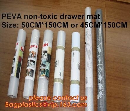 PEVA SHELF LINER, DRAWER MAT, shower curtain with resin hook set, pattern printed polyester shower curtain bagease pack