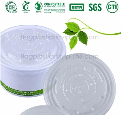 PLA compostable lids, BPI certificated compostable coffee cup lid made in China, Coffee cup with CPLA lid