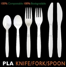 Biodegradable plastic cutlery/knife/spoon/fork, cutlery/Dinnerware spoon/fork/knife, BPI SGS factory dinnerware cutlery